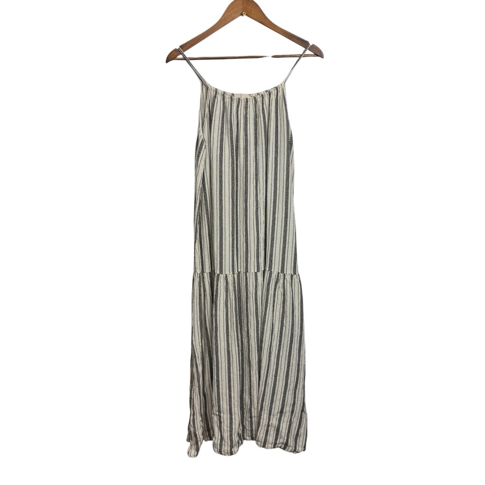Intuition Paris Striped Maxi Dress Side‎ Slits